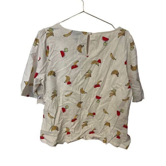 ModCloth Pack a Picnic tie front linen shirt NWT - Picture 5 of 10